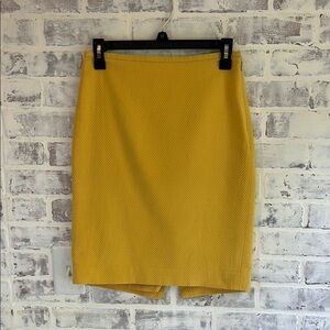 The Limited Women’s Yellow Pencil Skirt High Waist Career Textured Size 2